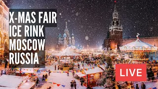 MOSCOW Now! Christmas Fair and GUM Ice Rink Opened on Red Square Near Kremlin!