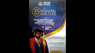 Prof Michael Ogbonnia Egwu 375th  Inaugural lecture