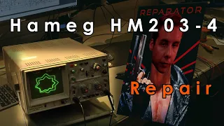 HM203-4 analog CRT oszilloscope repair