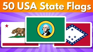Guess the 50 State Flags of America | Flag Quiz
