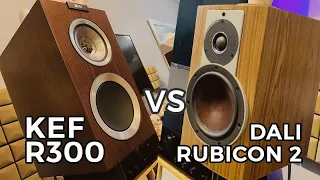 KEF R300 vs Dali Rubicon 2 (6-song comparison)