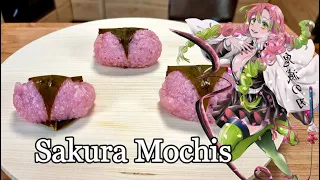 Mitsuri's favorite Food, Sakura Mochis! 🌸❤️ #sakuramochi #mitsuri #demonslayer #shorts