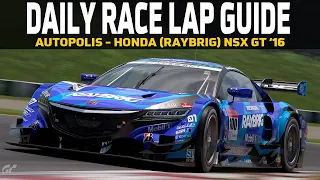 Gran Turismo 7 Daily Race Lap Guide - Autopolis - Honda Raybrig NSX Concept GT '16