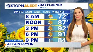 Alison Pryor's Monday morning weather