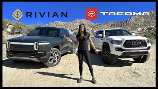 I Tried Off-Roading/Camping in a Rivian R1T vs Toyota Tacoma… Which One Was Better?