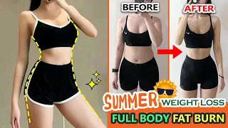 تمرين الصيف لحرق الدهون في الجسم بالكامل | تمرين الوقوف السهل، الحصول على جسم نحيف، فقدان الدهون