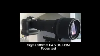 sigma EF 500mm f4.5 DG HSM on EOS R Focus Test