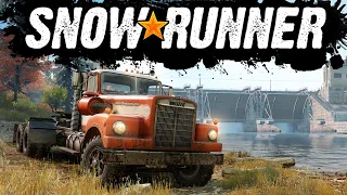 Slogging Through Mud at Smithville Dam - SnowRunner Gameplay - PC