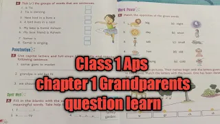 class 1 St chapter Grandparents Questions and Answers||#apsschool #aps #education