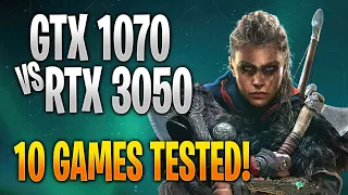 Nvidia GTX 1070 vs RTX 3050 | 10 Game Benchmark Test and Gameplay