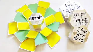 Hexagon Explosion Box Tutorial | Exploding Box | Valentine Day Card Ideas