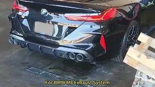 HMD Exhaust System Titanium Alloy Catback and 300 Cells Downpipe For BMW M8