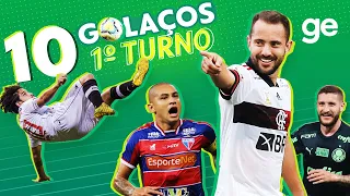 TOP 10 GOLAÇOS DO PRIMEIRO TURNO DO BRASILEIRÃO 2020💥⚽ | LISTAS | ge.globo