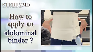 How to apply an abdominal binder?