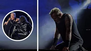 James Hetfield vocalista de Metallica se confiesa y llora ante el público