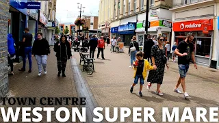 A walk through WESTON Super MARE - England - Town Centre