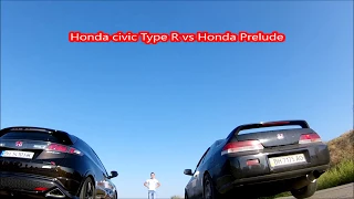 Dragracing Honda Civic type R vs Honda Prelude Fpv Драгрейсинг