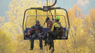 4-seater chairlift evacuation