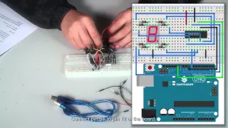 Sunfounder Kit Turorial for Arduino - Driving Single 7-Segment Display by 74HC595