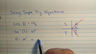 Solving simple trig equations