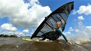 Choppy windsurf session - FIRST VLOG!