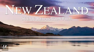 New Zealand 4K Scenic Relaxation Film | 🇳🇿 New Zealand Drone Video with Calming Music