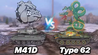 НА ЗАБИВ#110 | Китайский Бульдог VS Дракон | M41D против Type 62 | WoT Blitz | Zlobina Liza