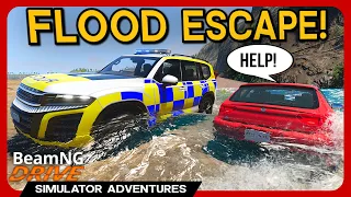 NEW BeamNG FLOOD ESCAPE MAP That's ALMOST IMPOSSIBLE!