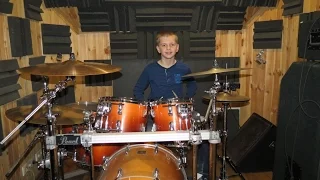 Drum solo - Drummer Daniel Varfolomeyev 12 years - подготовка к  Шоу "Україна має талант- 8 "