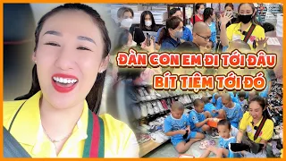 Dẫn các con đi càn quét nhà sách, tiệm giày mua đồ dùng học tập cho các con