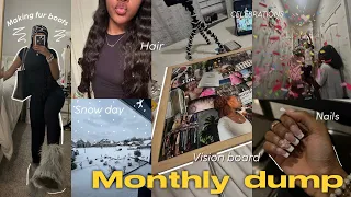 monthly recap ✰ diy fur boots, doing my hair, nails, vision board + chit chat ୭ 🧷 ✧ ˚. ᵎᵎ 🎀♡ᥫ᭡