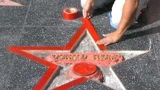 Trump's Hollywood Walk of Fame star destroyed