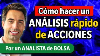 Cómo hacer ANÁLISIS FUNDAMENTAL RÁPDIO y valoración de acciones rápido | Análisis de acciones