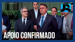 Rodrigo Garcia, Cláudio Castro, Romeu Zema e Ibaneis Rocha anunciam apoio a Bolsonaro