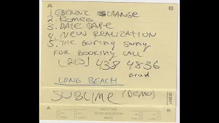 THE 1ST KNOWN SUBLIME "DEMO" CASSETTE (The "Zepeda Demo" Tape) Check my website: www.sublimegman.com