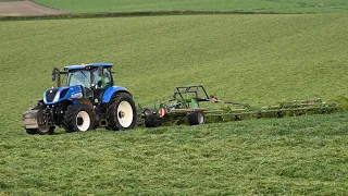Silage 2024 - Tedding for Silage with New Holland T7.260 & Krone Tedder