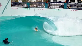 RC Surfer vs PRO Surfers at Wavepool in Palm Springs - RAW Footage