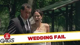 Bride and Groom Get Splashed