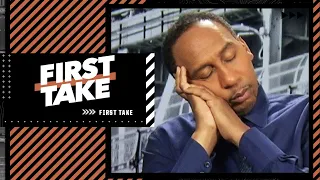 Stephen A. falls asleep during Max’s thoughts on the Hawks vs. Bucks series | First Take