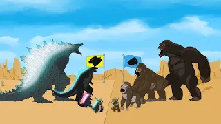 Evolution of GODZILLA vs Evolution of KONG: If Boundary Changes ? | Godzilla Cartoon Compilation