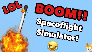 How to NOT land an orbital rocket booster in Spaceflight Simulator 1.5!