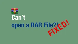What to do when your RAR file is not opening - WinRAR Video