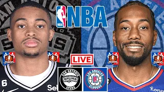 San Antonio Spurs vs LA Clippers | NBA Live Scoreboard 2023 | Jimby Sports