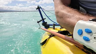 Bixpy motor mounted on duo kayak