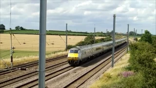 ECML trains at Swayfield 16th July 2014