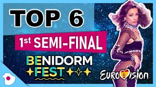 My Top 6 After Live Performances | Benidorm Fest 2022 | 1st Semi-Final