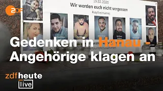 Hanau ein Jahr nach dem Anschlag - Gedenken und offene Fragen | ZDFheute live