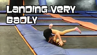 Trampoline Gymnastics Fails - Falling On My Full Twist Flips | Bethany G