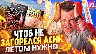 Как избежать самовозгорания асиков для майнинга летом? Правильное техобслуживание асиков в жару!