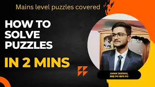 How to solve PUZZLES the right way ✅ with free sources in detail 🔥| AMAN JAISWAL | #ibpspo#sbipo